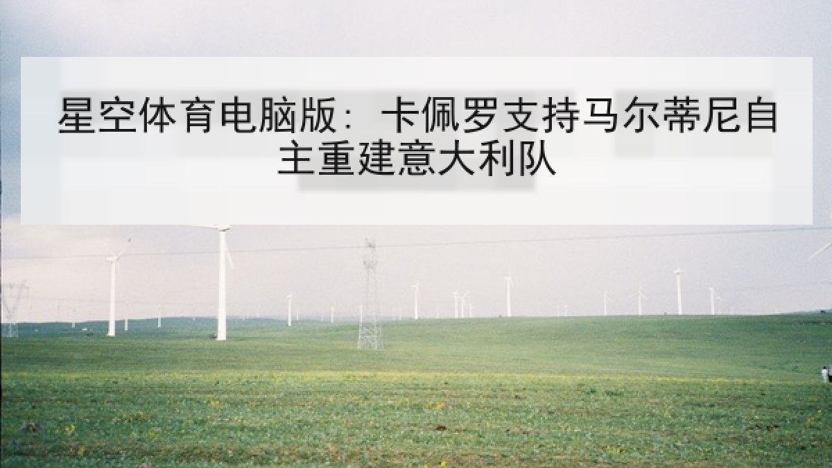 星空体育电脑版: 卡佩罗支持马尔蒂尼自主重建意大利队 星空体育电脑版: 卡佩罗支持马尔蒂尼自主重建意大利队